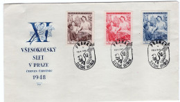 FDC Všesokolský Slet In Prague - 1948 - Joint Issues