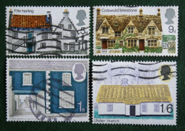 Cottages Houses (Mi 535-538) 1970 Used Gebruikt Oblitere ENGLAND GRANDE-BRETAGNE GB GREAT BRITAIN - Usati