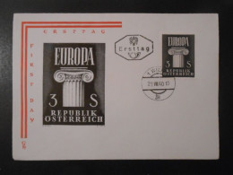 AUTRICHE YT FDC 922 EUROPA 1960 - 1960