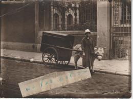 VITRY Sur SEINE - La Boulangère , Porteuse De Pain De L'Avenue Carnot Et Son âne ( Carte Photo Recoupée ? 9 Cm X 12 Cm ) - Vitry Sur Seine