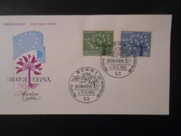 ALLEMAGNE YT FDC 255/256 EUROPA 1962 - 1962