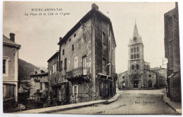 CPA Carte Postale / 42 Loire, Forez, Bourg-Argental / Édit., Chareyre / La Place De La Cité Et L'Église. - Bourg Argental