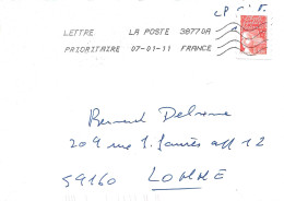 FRANCE DOCUMENT  LUQUET 0.55 ROUGE REF  234 - Storia Postale