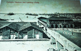 CARTE POSTALE COLOMBO  HARBOUR AND LANDING CHETTY  SRI LANKA   1900 ? - Sri Lanka (Ceylon)
