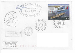 TA 6 - TAAF - RN MARION DUFRESNE (Austral SEAS- PORT AUX FRANÇAIS - Août 2023 - Covers & Documents