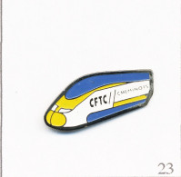 Pin's Association - Syndicat / SNCF CFTC Cheminots. Non Estampillé. Métal Peint. T679-23 - TGV