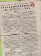 LA QUOTIDIENNE 08 08 1819 - PHILADELPHIE - LONDRES SANTE DU ROI / LANCASTRE & CHESTER - M. DUPIN - ALEXANDRE CREVEL - 1800 - 1849