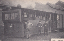 BEVEREN - DOEL 1910 TRAMSTATIE STOOMTRAM VICINAL TRAM MET PERSONEEL - UITGEVER ONBEKEND - Beveren-Waas