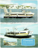 2x Hovercraft  Car Ferry SRN4. Ramsgate + Dover To Calais. Lot De 2 Cartes. - Aéroglisseurs