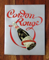 Plaque Publicitaire Glacoïde Champagne MUMM Cordon Rouge Ancienne - Champagner & Sekt