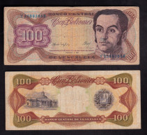 VENEZUELA 100 BOLIVAREAS 1987 PIK 66A MB - Venezuela