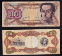 VENEZUELA 100 BOLIVAREAS 1989 PIK 66B MB - Venezuela