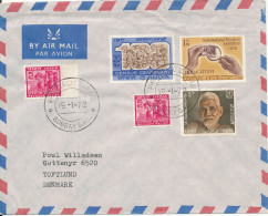India Air Mail Cover Sent To Denmark Bombay 15-1-1972 With Nice Postmark And More Topic Stamps - Poste Aérienne