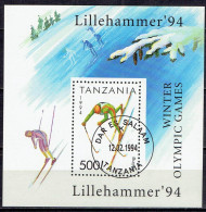 Tansania - Block 239 Gestempelt / Used (e947) - Winter 1994: Lillehammer