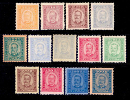 ! ! Funchal - 1892 King Carlos (Complete Set) - Af. 01 To 12 - No Gum - Funchal