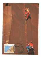 Australien 1990  Mi.Nr. 1185 ,  Rock-Climking - SPORT -  Maximum Card - First Day 17 January 1990 - Cartoline Maximum