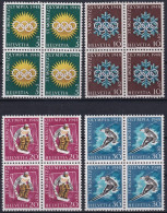 MiNr. 492 - 495 Schweiz 1948, 15. Jan. Olympische Winterspiele, St. Moritz - Postfrisch/**/MNH - Unused Stamps