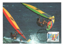 Australien 1990  Mi.Nr. 1183 , Windsurfen - SPORT -  Maximum Card - First Day 17 January 1990 - Cartoline Maximum