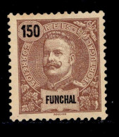 ! ! Funchal - 1897 D. Carlos 150 R - Af. 23 - No Gum - Funchal