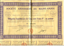 Obligation Hypothécaire Société Ardoisière Du Maine Anjou - S - V