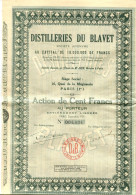 Action 100 Francs  Distillerie Du Blavet - D - F