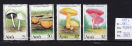 Nevis, Feuillet  Champignon 4 Timbres Neufs Impeccables** , Pilze,  Setas, Mushroom - Mushrooms