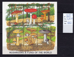 Nevis, Feuillet  Champignon 6 Timbres Neufs Impeccables** , Pilze,  Setas, Mushroom - Mushrooms