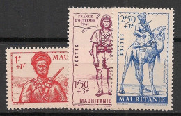 MAURITANIE - 1941 - N°YT. 116 à 118 - Défense De L'Empire - Neuf Luxe ** / MNH / Postfrisch - Neufs