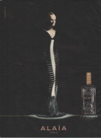 Publicité Papier - Advertising Paper - Alaïa - Parfumreclame (tijdschriften)