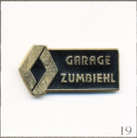 Pin's Automobile - Renault / Garage Renault Zumbiehl à Oberentzen (68). Non Estampillé. Métal Peint. T693-19 - Renault