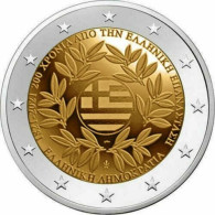 2 EURO GRECIA   2021  COMMEMORATIVO INDIPENDENZA FIOR DI CONIO   FROM ROLLS - Grèce