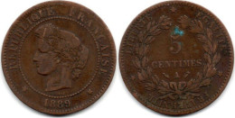 MA 28388 /  5 Centimes 1889 A TB - 5 Centimes