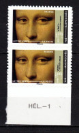 Parution Octobre 2023, Joconde 2 Exemplaires Neufs Bas De La Feuille ,50 Timbres Autoadhésifs Dentelure** - Unused Stamps