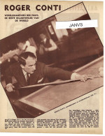 Biljarten - Roger Conti De Pardies France - Orig. Knipsel Coupure Tijdschrift Magazine - 1935 - Deportes