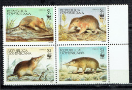 Espèces Animales En Danger : Solénodonte En Feuillet De 4 Timbres - Dominicaine (République)