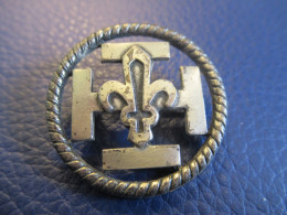 Petit Insigne De Béret / SCOUTISME / Croix Scoute Avec Fleur De Lys Et Glaive / CANADA ? / Fin XXéme    IB63 - Scoutismo