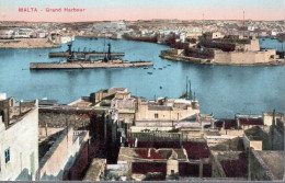 CPA - Malte - Grand Harbour - Navires Militaires - Malte