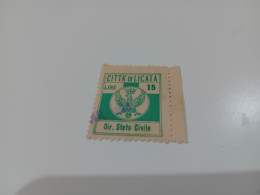 MARCA DA BOLLO CITTA DI LICATALIRE 15 - Revenue Stamps