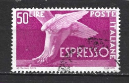 ITALIE. Timbre Pour Lettre Par Exprès N°31A Oblitéré De 1945-51. Pied Ailé. - Express/pneumatic Mail
