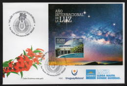 URUGUAY 2023 (Light Bulb, Electricity, Meat-packing Industry, UNESCO, UN, Planetarium)- 1 Cover With Special Postmark - Electricity