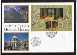 2005 Joint/Commune/Congiunta France And Vatican, FDC FRANCE WITH SOUVENIR SHEET: Great Museums - Joint Issues