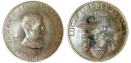 01092 GETTONE TOKEN JETON LUCKY LINDBERG COIN THE SPIRIT OF ST. LOUIS 1927 - Andere & Zonder Classificatie