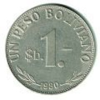 BOLIVIE / 1 PESO BOLIVIANO / 1980 / 5.97 G / 27 Mm / TTB + . - Bolivië