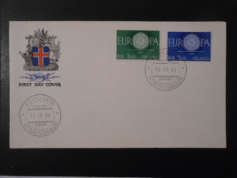 ISLANDE YT FDC 301/302 EUROPA 1960 - 1960