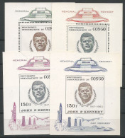 Congo RDC Zaire COB BL17/20 Série Complète Des 4 Blocs-Feuillets MNH / ** 1966 Kennedy Space CV: 100,00€ - Ungebraucht