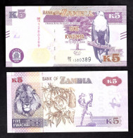 ZAMBIA 5 KWACHA 2018  PIK 57B FDS - Zambia