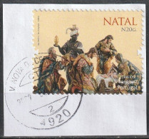 Portugal, 2013 - Natal, N20g. -|- Postmark - V. Nova De Cerveira // Mundifil - 4395 . Fragment - Gebruikt