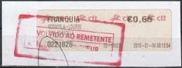 Portugal, 2018 - Etiquette -|- Postmark - Bobadela-Loures + DEVOLVIDO AO REMETENTE/ RENVOYÉ À L'EXPÉDITEUR . Fragment - Gebraucht
