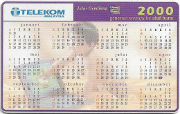 Malaysia - Telekom Malaysia (Chip) - Calendar 2000, Chip Siemens S5, 10RM, Used - Malasia