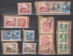 PR CHINA 1950s - Stamps On Paper - Used Stamps